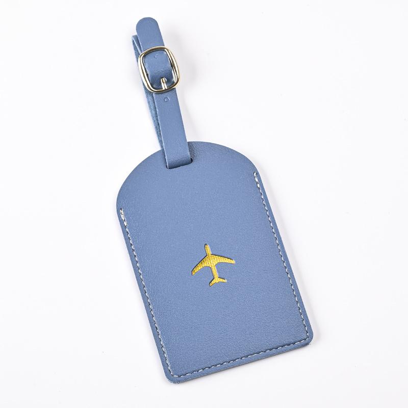 1PCS PU Leather Business Luggage Tag Suitcase Address Label Luggage Boarding Case Label Name ID Address Clip Travel Accessories