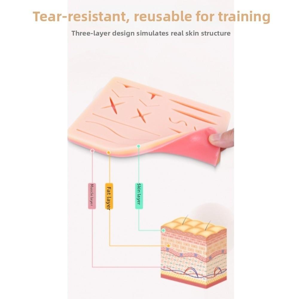 Silicone Suture Practice Training Kit Suturing Practice Operate Suture Teaching Equipment  Students