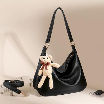 Lazy Wind Crescent Underarm Bag 2025 New High-end Bear Pendant Bag Versatile One-shoulder Cross-body Women's Bag