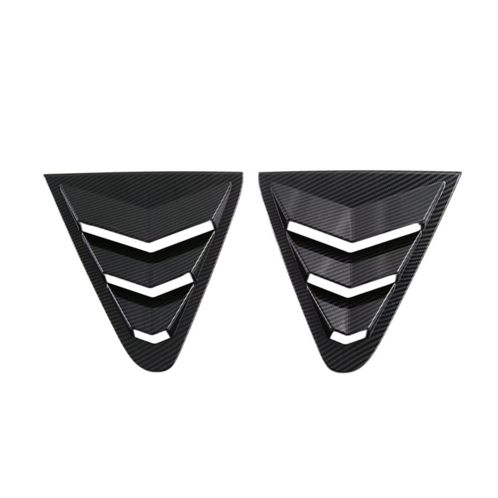 

For Subaru Crosstrek 2024 Car Rear Window Scoop Louver Shutter Cover Side Vent Blinds Trim Sticker ABS Exterior Accessories Carbon Look