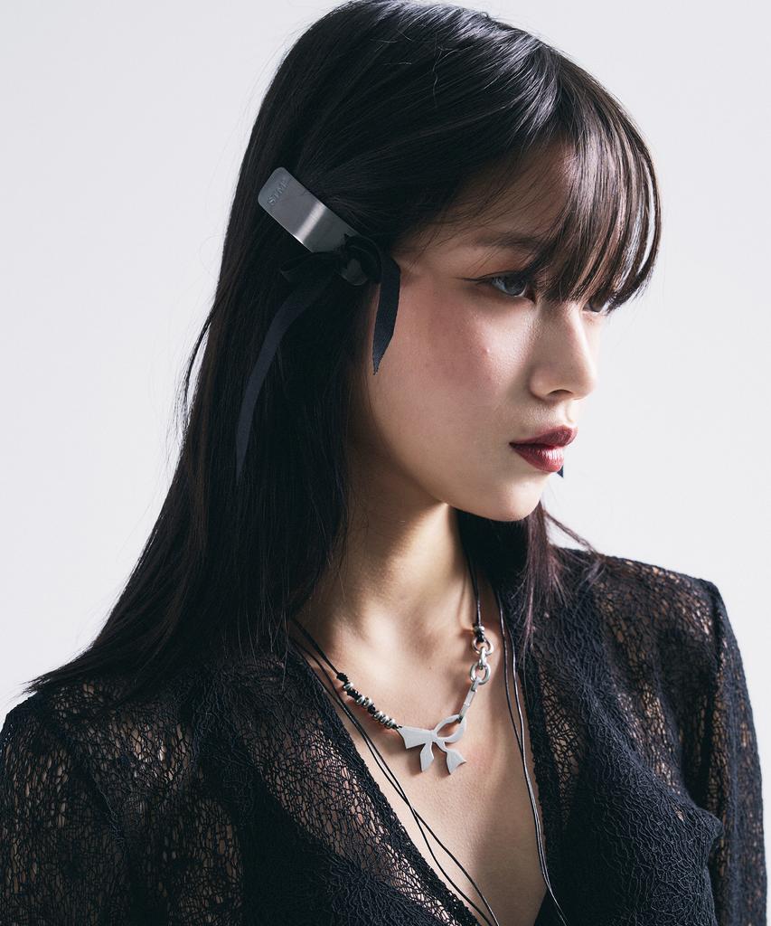 Sentiments No.441 [Black] Ribbon Kont Xs Hair Pin