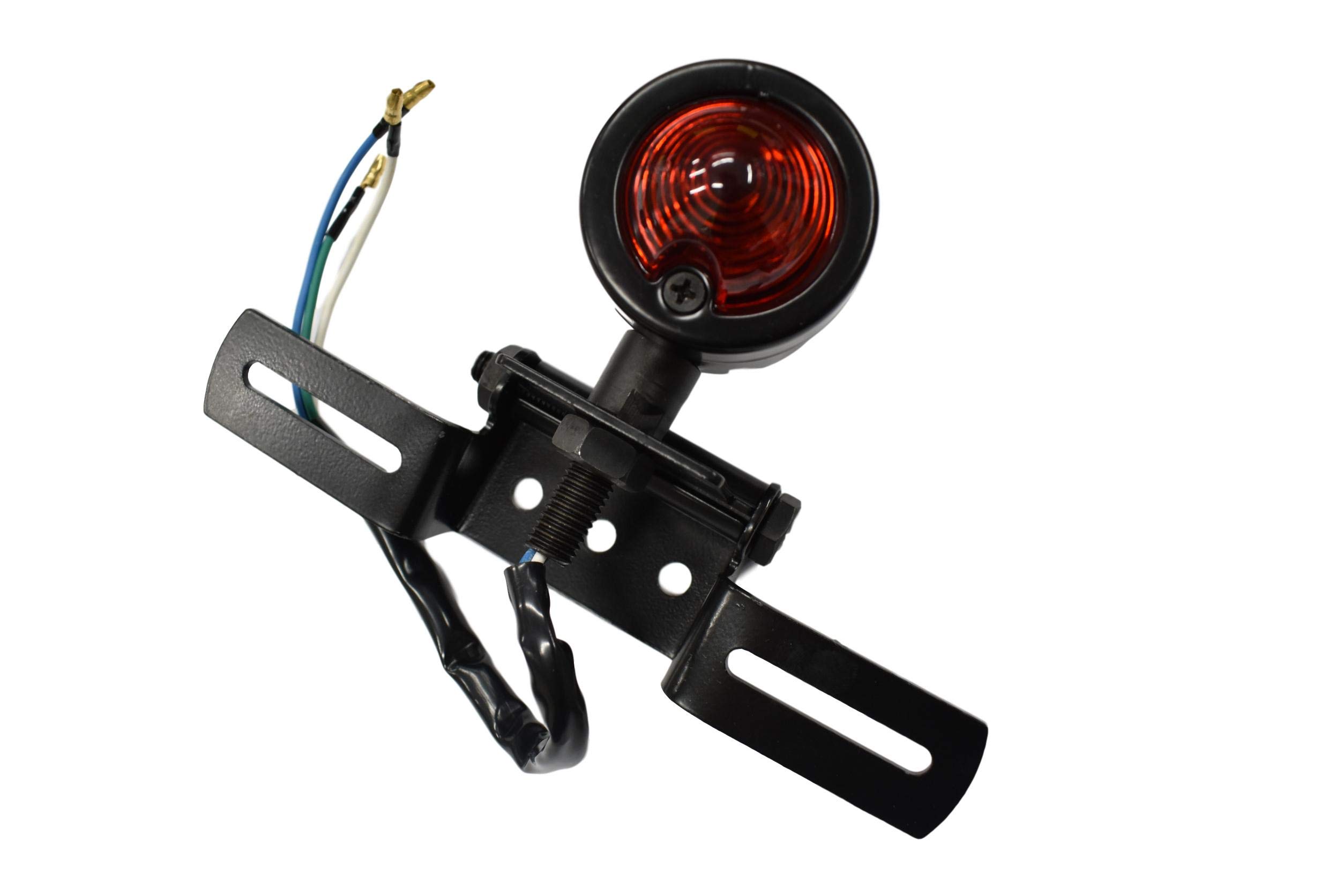 

General Purpose Billet Tail Lamp Light [ADVANTAGE] Bullet Bullet Custom American Motorcycle Number Stay (B Type/Black)