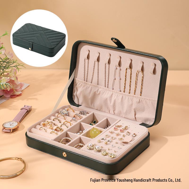 

Luxurious Leather Jewelry Box for Bracelets, Necklaces, and Earrings | Large Capacity & Multi-Functional Design 21x14x4.5cm