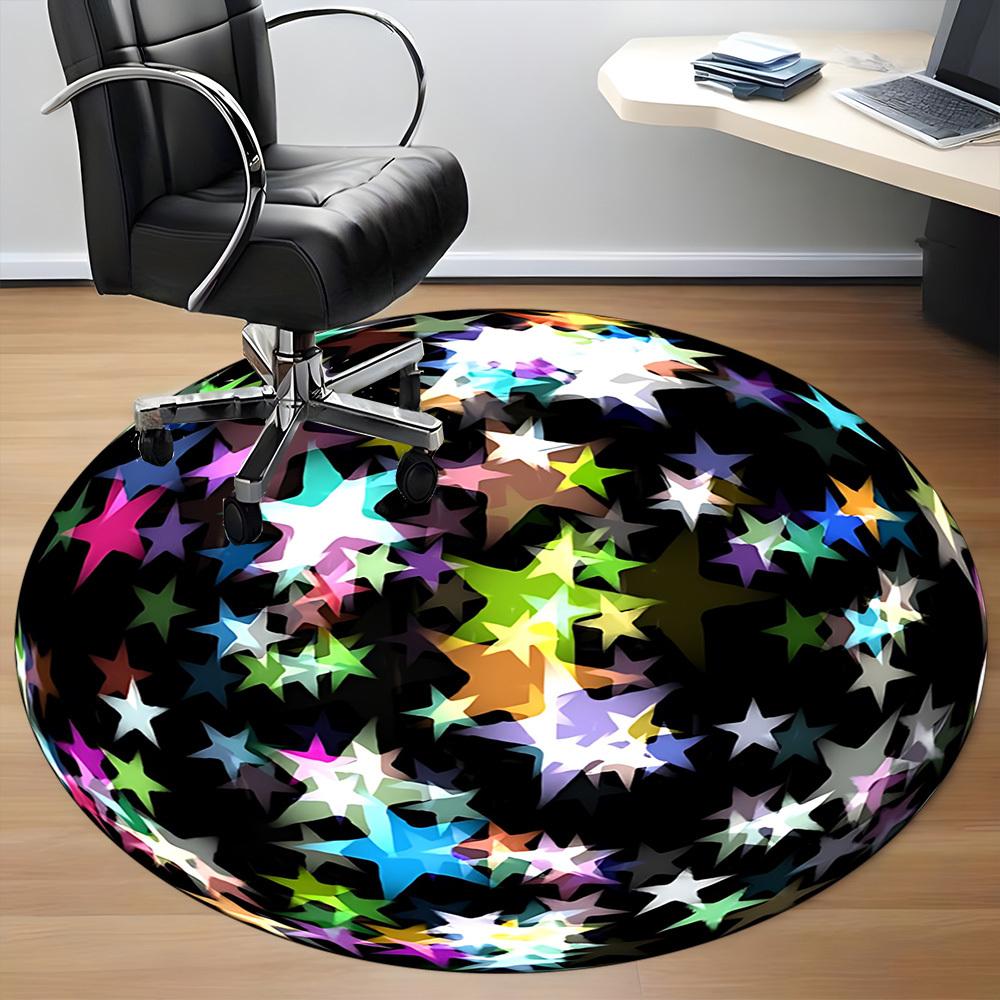 1pc Star Sphere Chair Carpet for Office  Machine Washable Rug for Office,  Good Gift for Family or Friends Yy251225224