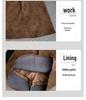 Coffee Suede A-Line High Waist Thickened Short Skirt - Plus Size Women's Hip-Hugging Slim Fit for Spring and Autumn