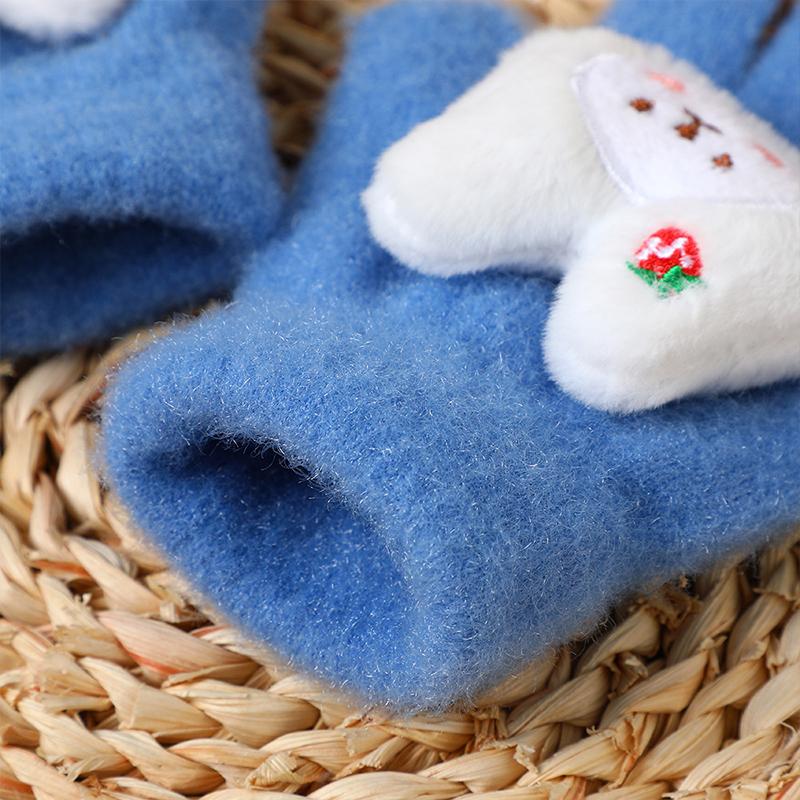 Παιδικά Χαριτωμένα Κινούμενα Σχέδια Γάντια Φράουλα Κουνέλι Φθινόπωρο και Χειμώνας Ζεστά Γάντια Ανθεκτικά στο Κρύο και τον Άνεμο Πλεκτά Γάντια