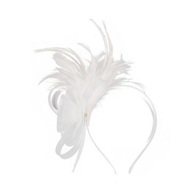 Luxury Feathers Mesh Headband Retro Fascinator Headdress Sweet Bridal Headband  Bride