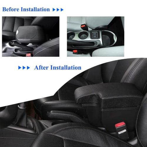 HRCHCG Nissan Juke Console Armrest Box Dual Layer Storage with 3 USB Ports