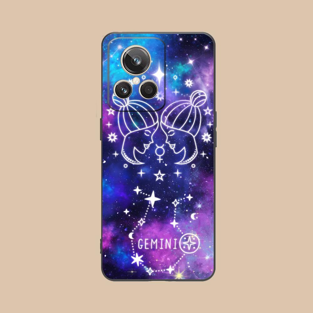 Zodiac Sign Gemini Phone Case for Realme 15 14 13 12 11 10 9 Pro Plus T i Lite 5G Soft TPU Shockproof Cover