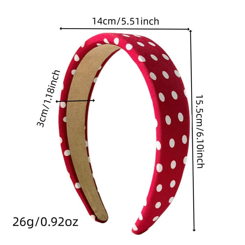 Polka Dot Headband Wide-Edge Hair Bundle Retro Elegant Hairband