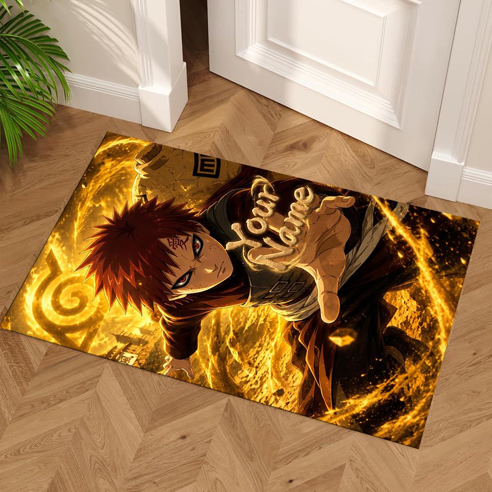 Naruto Character Customize Text Carpet Suitable for Decorate room Entryway Playrooms Game Room Anti-slip Rug Office home decor