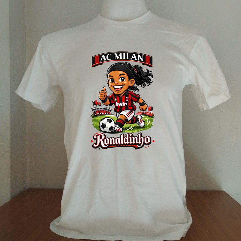 ronaldinho cartoon shirt black color 3XL