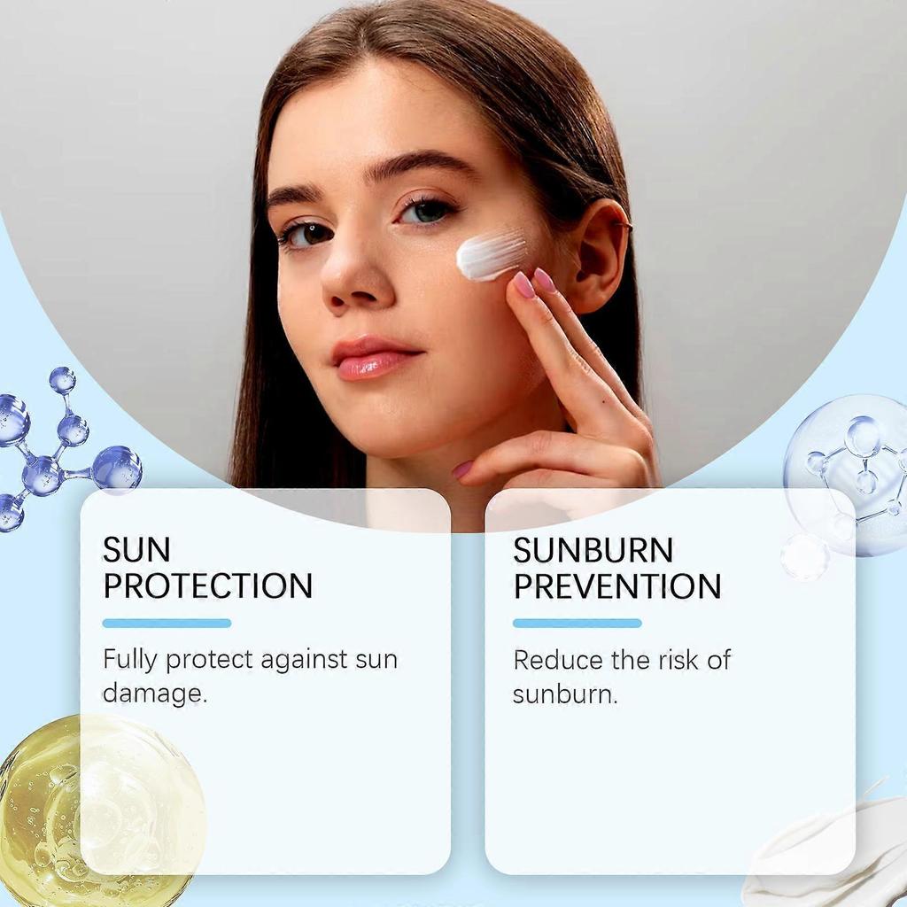 Jaysuing Refreshing Facial Protective Cream Summer Outdoor Moisturizing Brightening Isolation Facial Protective Refreshing Moisturizing