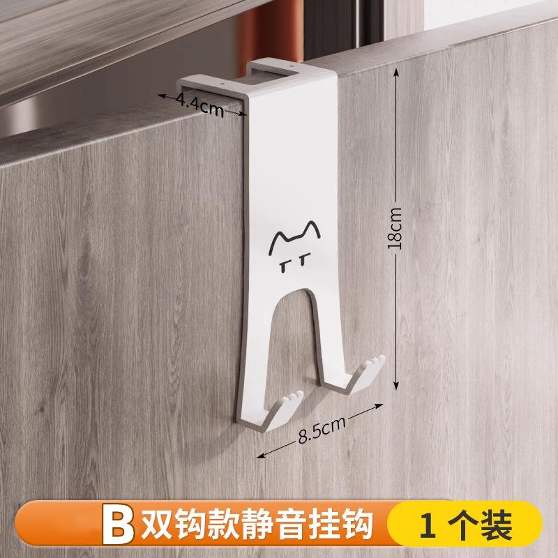 Hook behind the door Shelf No punching Kitchen cabinet Door Wall hanging Hanger Storage Clothes Hat Key Artifact Door Hooks