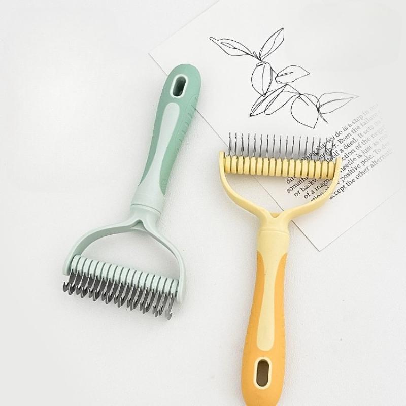 Dog Scratcher Comb Brush Long Hair Open Knots Remove Floating Self Cleaning Puppy Massage Brush Comb Pet Accessories