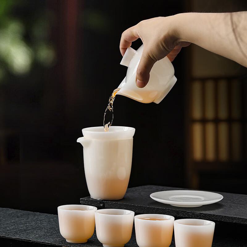 Shangqi Ceramic Hand-painted Gaiwan Tea Set