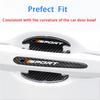 4PCS Carbon Fiber Car Door Handle Scratch Protector Sticker For Adi BMW Mercedes Benz For VW Ford ,Car Door Cup Protective Film
