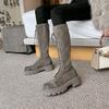 Мода Новинки Длинные Сапоги для Женщин Круглый Носок Платформа Высокое Голенище Обувь Женская Обувь Дизайнерская Роскошная Зима 2025 Новинка Весна