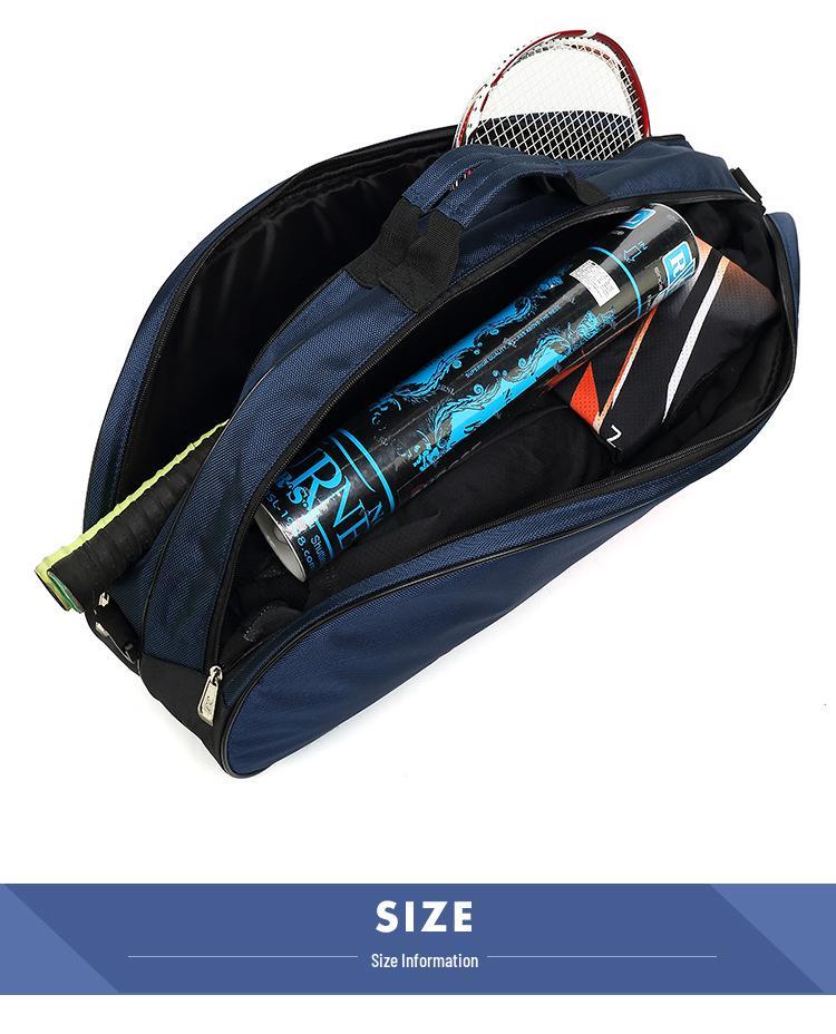 2022 Dual-Shoulder Badminton/Tennis Backpack for Men & Women - Holds 3 Rackets, Large Capacity, Thick Handbag