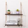 Hanging Wall Shelves,Swing Rope Floating Shelf,2 Tier  Hanging Storage