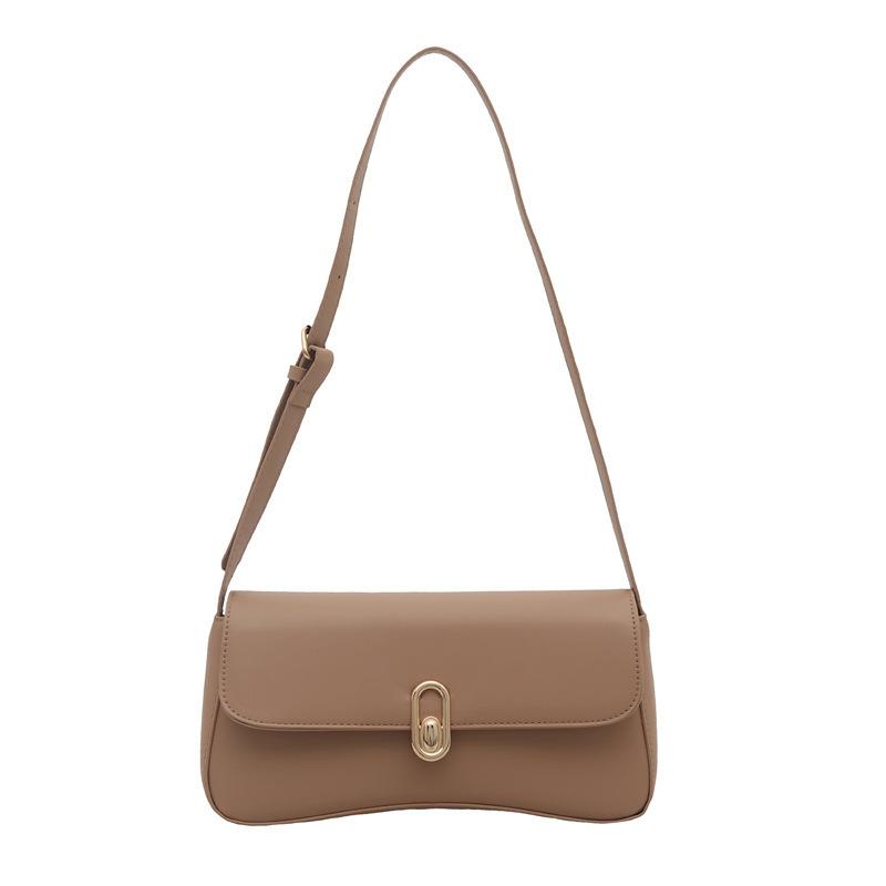 Handheld underarm women's small square bag French personality trendy 2025 new lock fashionable retro underarm foreign style single shoulder