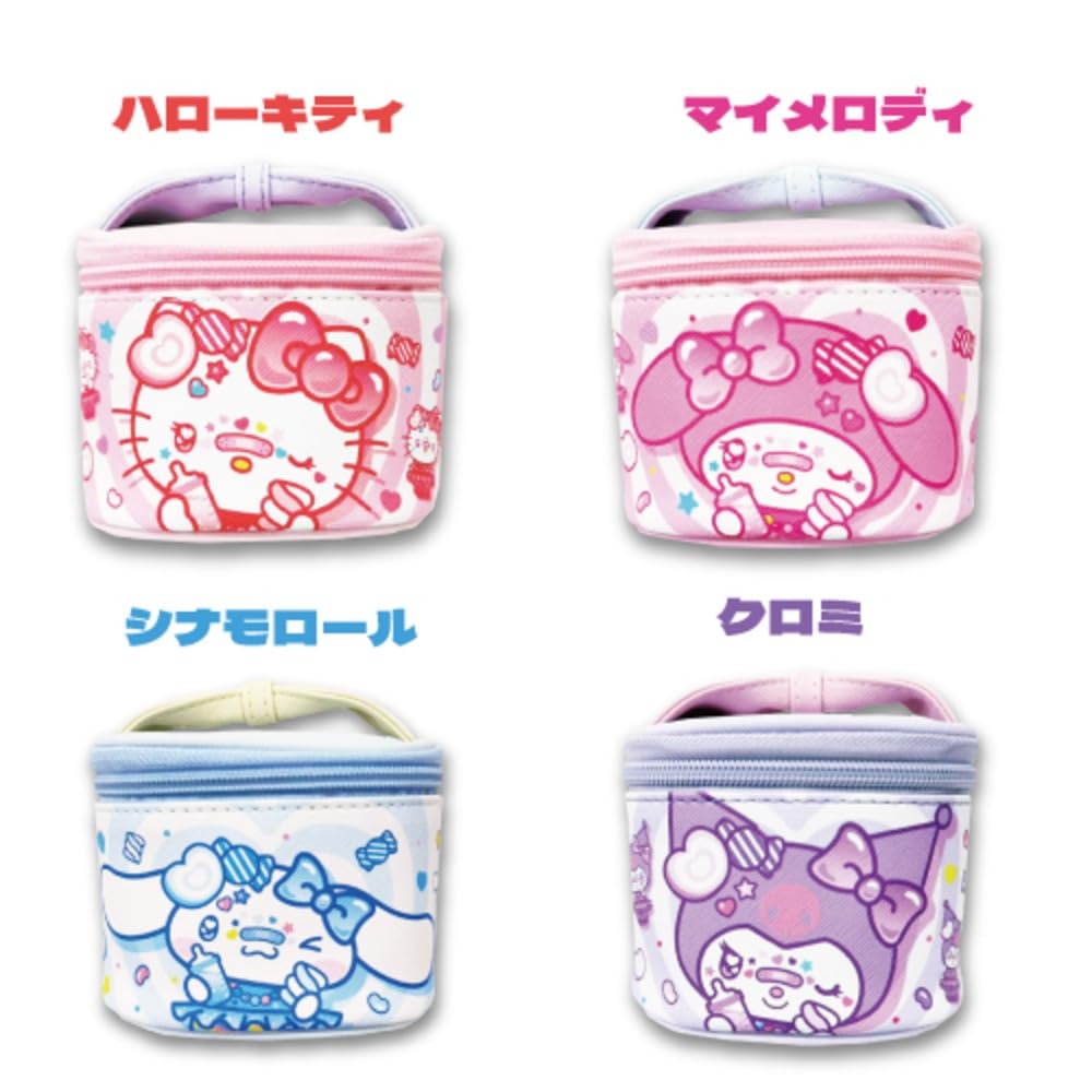 Hatayama Shoji Sanrio Mini Vanity Pouch Decora H8 X X 34203144 Kuromi, Approx. W10.5 D8.5cm,