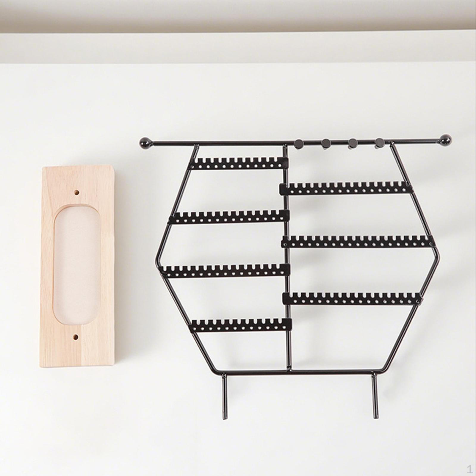 

Jewelry Organizer Stand Display Pendants Necklaces Necklace Holder Earrings Storage Rack for чёрный