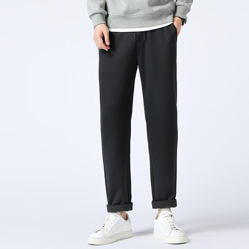 Men's Fleece-Lined Four-Way Stretch Tapered Casual Pants