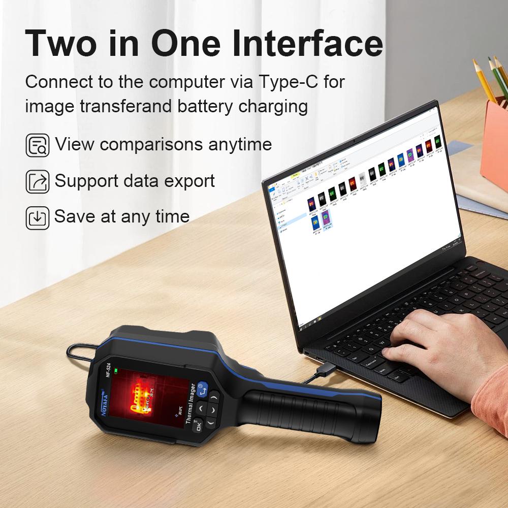 NOYAFA NF-524 Wärmebildkamera Infrarot-Wärmebildkamera für Wasserrohrleck und Strom Elektrik 120*90 Handheld-Infrarot-Wärmebildkamera