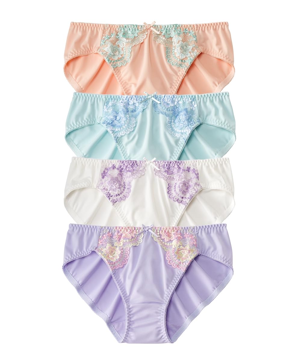 

Nissen Regular Floral Embroidered Coordinating LL Shorts, Shorts, 4-Pack (Pale Colors),