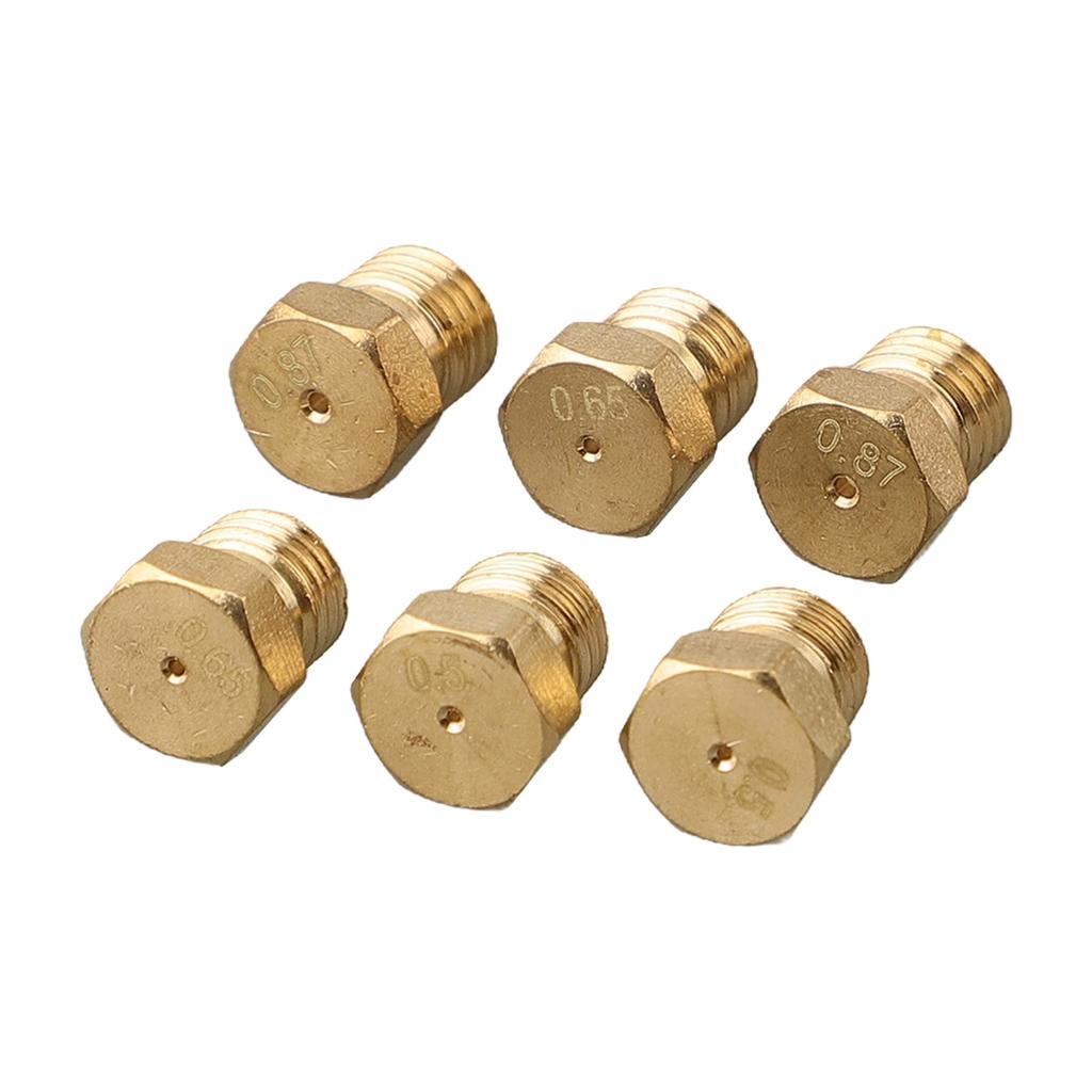 6PCS for LPG Gas Water Heater Nozzle Stove Heating Propane Injection Conversion Kit 0.87 0.65 0.5 Gas Stove Nozzle