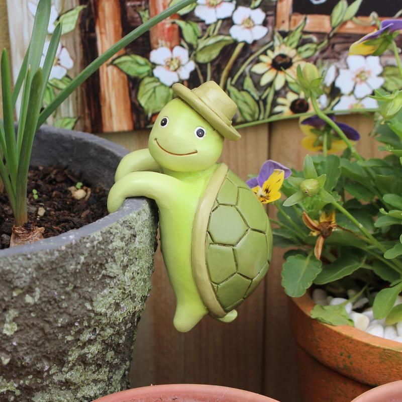 Rock Climbing Turtle Flower Pot Pendant, Resin Garden Animal Statue, Courtyard Terrace Decoration, Gardening Gift