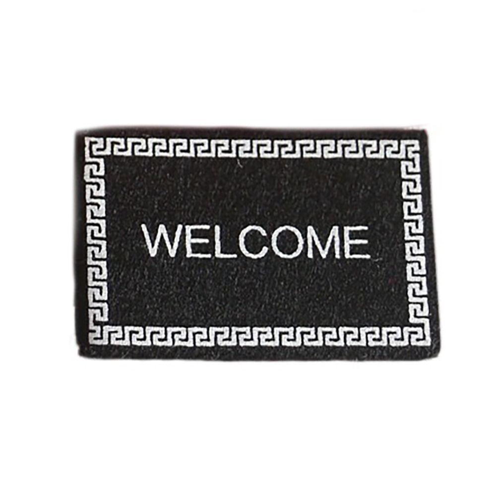 4 Stück Vielseitige Fußmatte für die Eingangstür Willkommen Bunte Puppenhausmöbel Dekoration Trendiger Bodenteppich