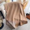Autumn and winter imitation cashmere scarf women's double-sided color matching small flower shawl scarf thickened warm and versatile high-end sense