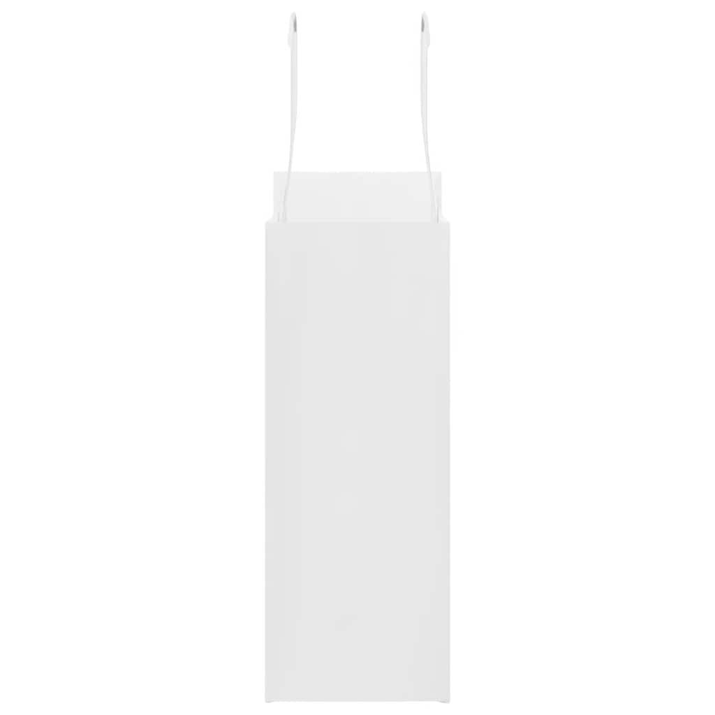 Paper Carrier Bags 250 Pcs with Handles White 18 X 8 X 22 Cm
