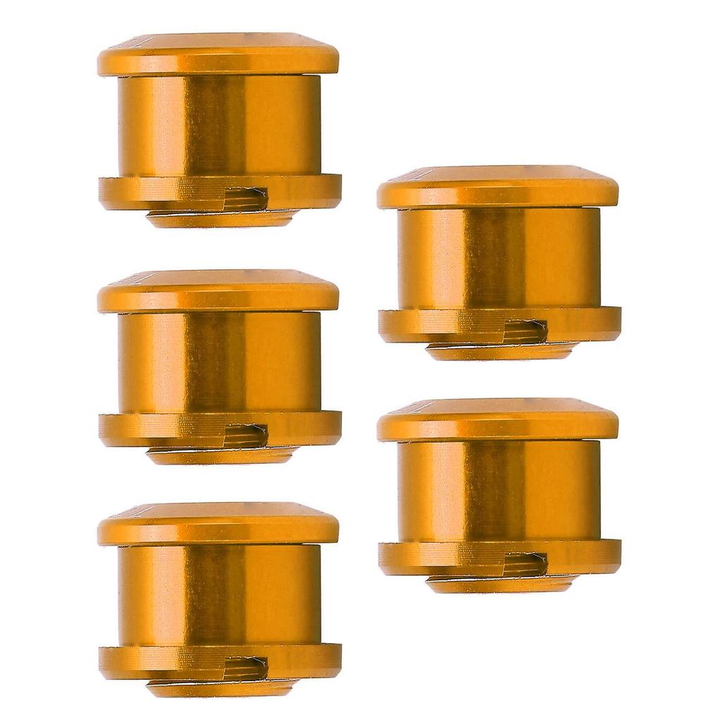 5pcs Single Chainring Bolts Crankset Nuts Aluminum Alloy Chain Wheel Screws for Mountain BikeGold