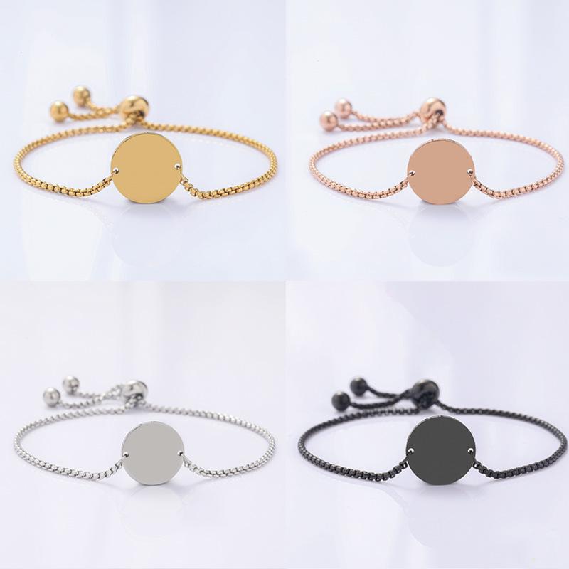 Stainless Steel Round Pearl Chain Bracelet - European & American Style, Festival Gift