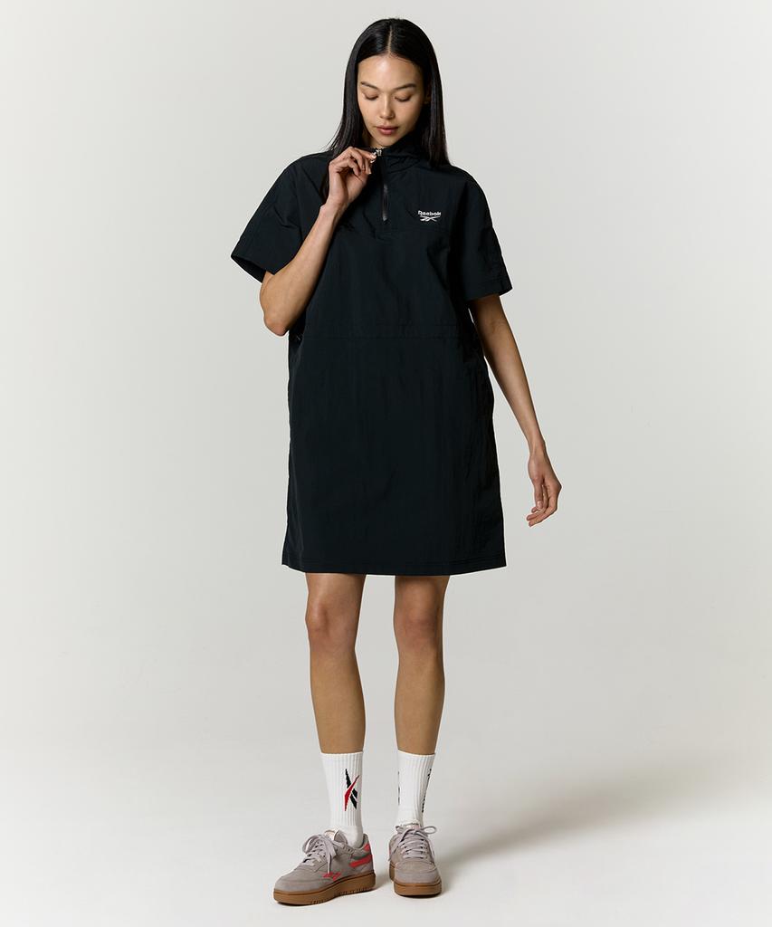 REEBOK Short Sleeve Anorak Dress (W) - Black