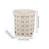 Decorative Woven Laundry Basket Space-Saving with Textile Lining
