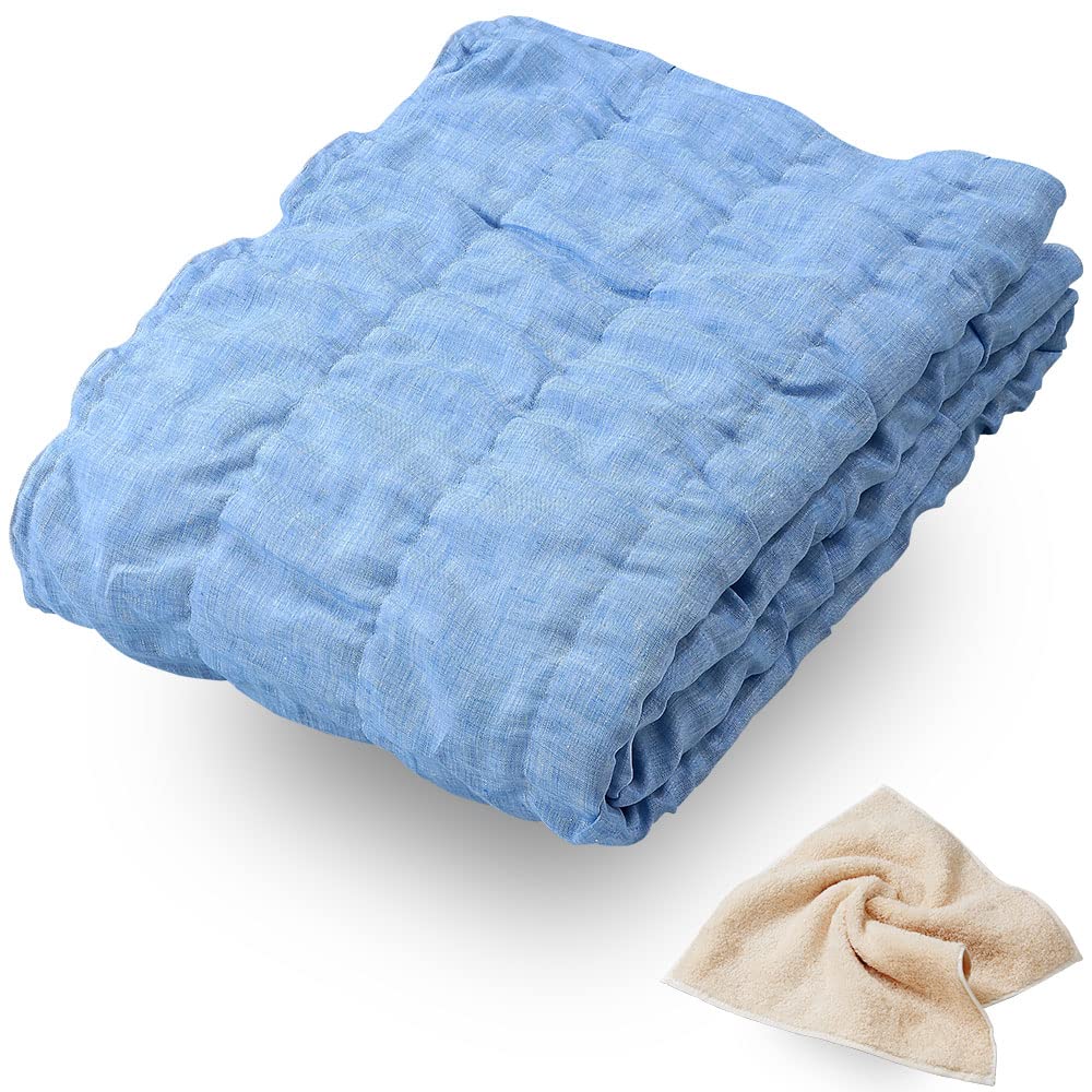 

Linen summer gauze made in with a natural Supima cotton towel and this washable blanket is a great gift for blanket, Japan, natural, handkerchief. синій