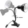 Turtle Heat Lamp For Reptile Aquarium, Turtle With 2 Uva Uvb Bulb Baking Lamp Adjustable 360 Rotating Clip For Turtle Snake Aquarium -X 25-26