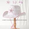 Women's Fedora with Shiny Star and Butterfly LOVE Design, Adjustable for Sun Protection