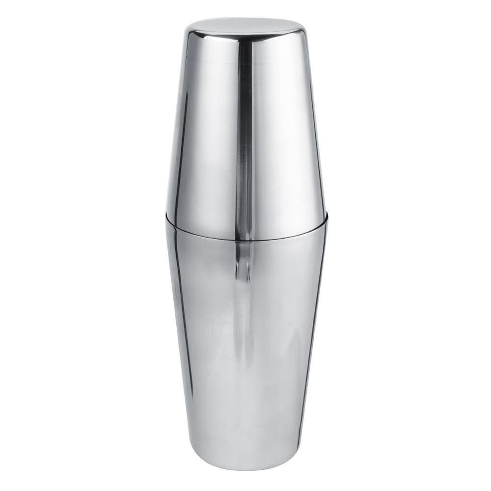 2 Piece Stainless Steel Cocktail Shaker Set Silver Drink Mixer Professional Wine Shaker Barware 700/550ml