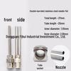 Stainless Steel Double-Tube Dispensing Valve Needle, Overall Length 37mm, Tube Length 25mm, Flat Opening Bayonet