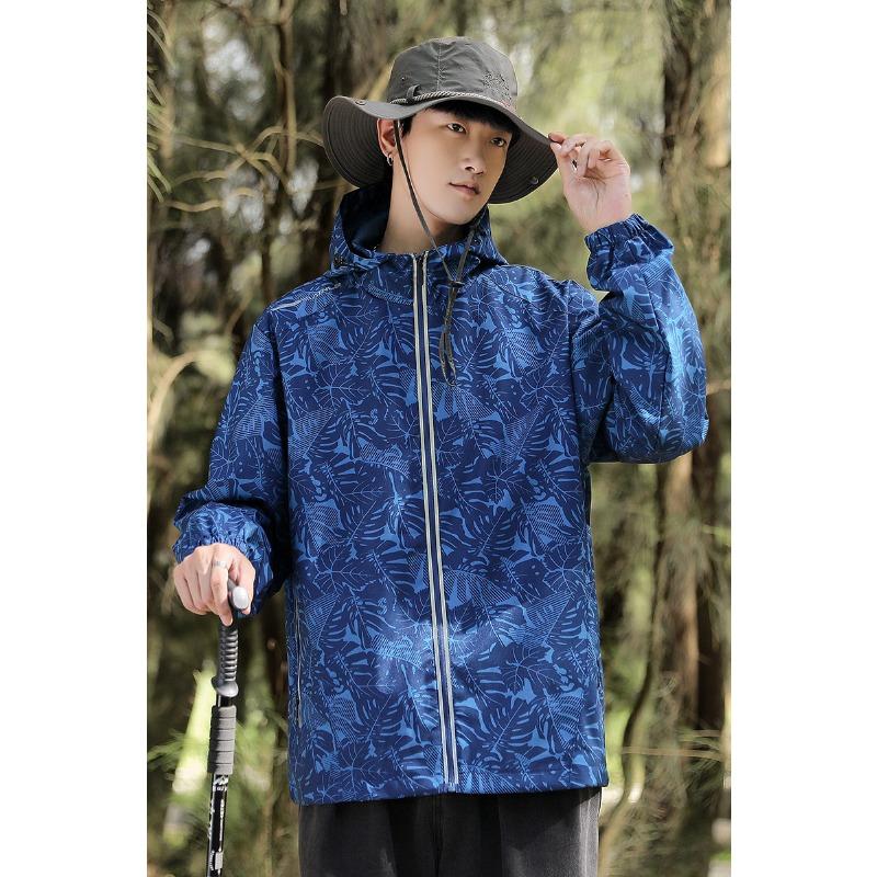 Spring and Autumn Jacket Men's and Women's Spring and Autumn New Windproof Outdoor Mountaineering Suit Couple Loose Jacket Hooded Jacket