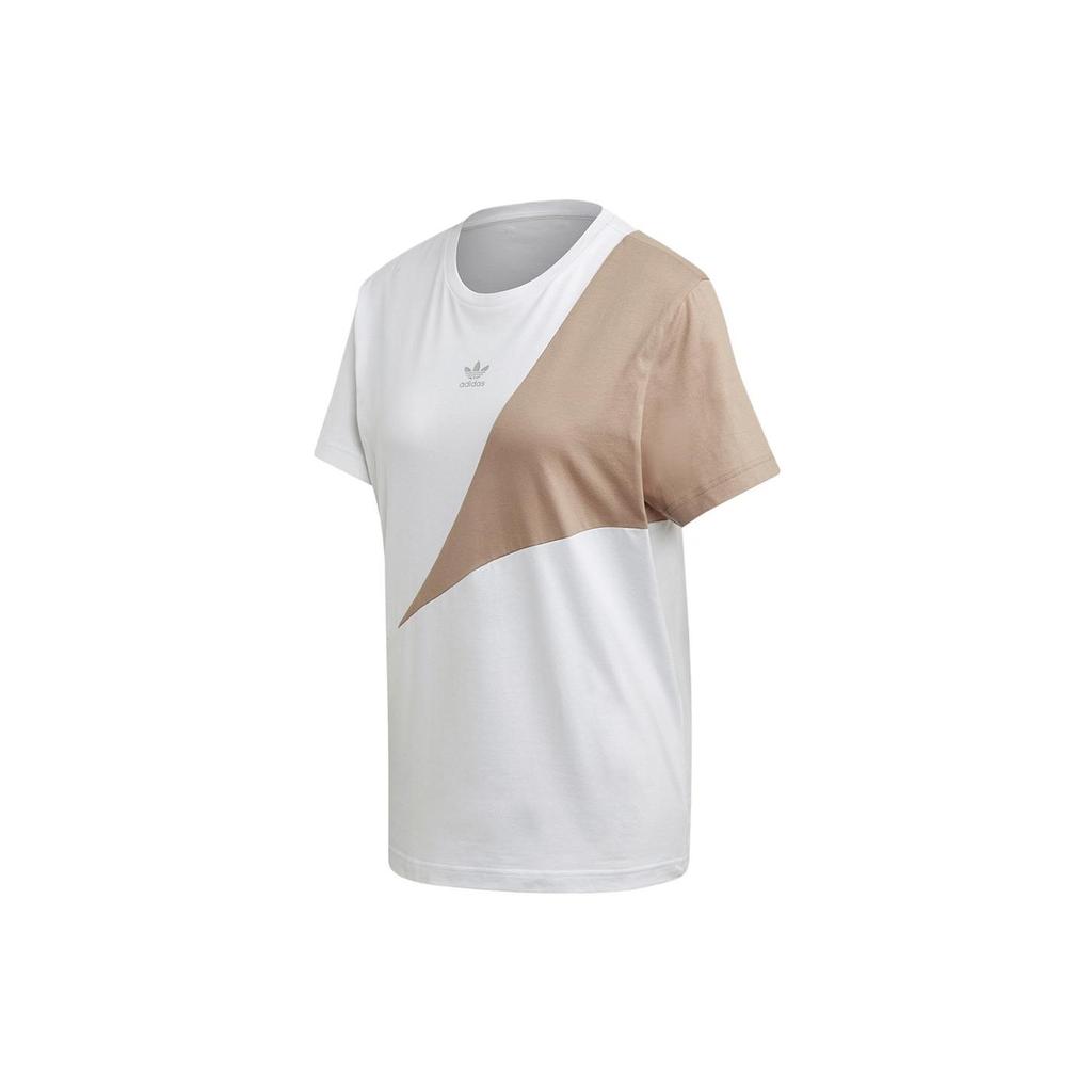 Adidas Trefoil Crew Neck Casual Breathable Short Sleeve T-Shirt Women T-Shirts White FR0556