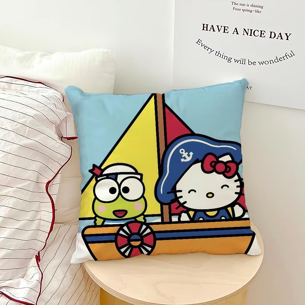Cartoon Cute H-Hello K-Kitty Cat Driving Funny Comfort Soft Hogar Pillowcase Sofa Living Room Bed Home Decor Protective Covers