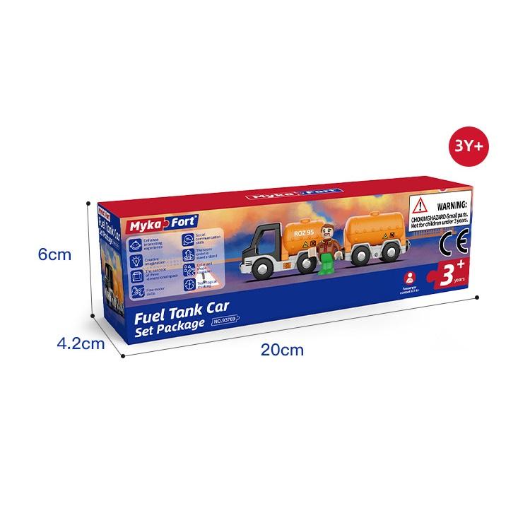 Plastic Model Tanker Trailer With Doll Compatible Wooden Thomas Train Track Children's Educational Toys