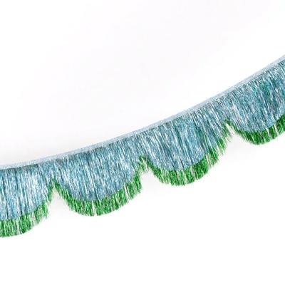 Multicolor Drizzle Garland PET Thickening Metallic Foil Fringe Encryption Background Ornament Tassel String Party Supplies