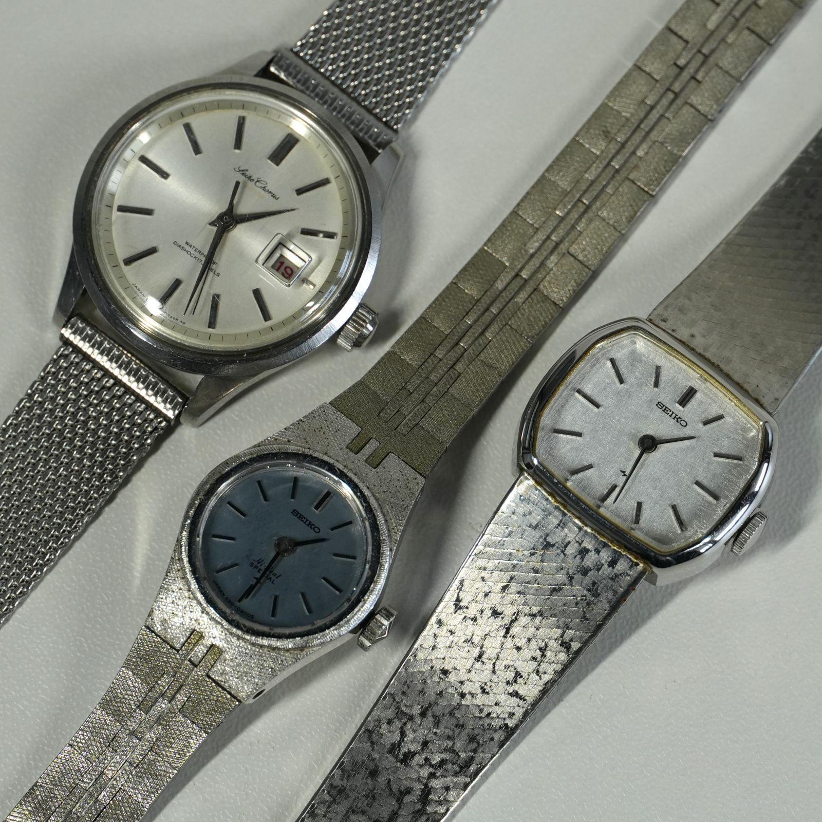 Used [IM] Working Vintage SEIKO Ladies Watch Set of 3 Manual Winding Mechanical 11-4740 / Rare Hi-Beat SPECIAL 1120-0090 / Chorus 2107-0070 Current